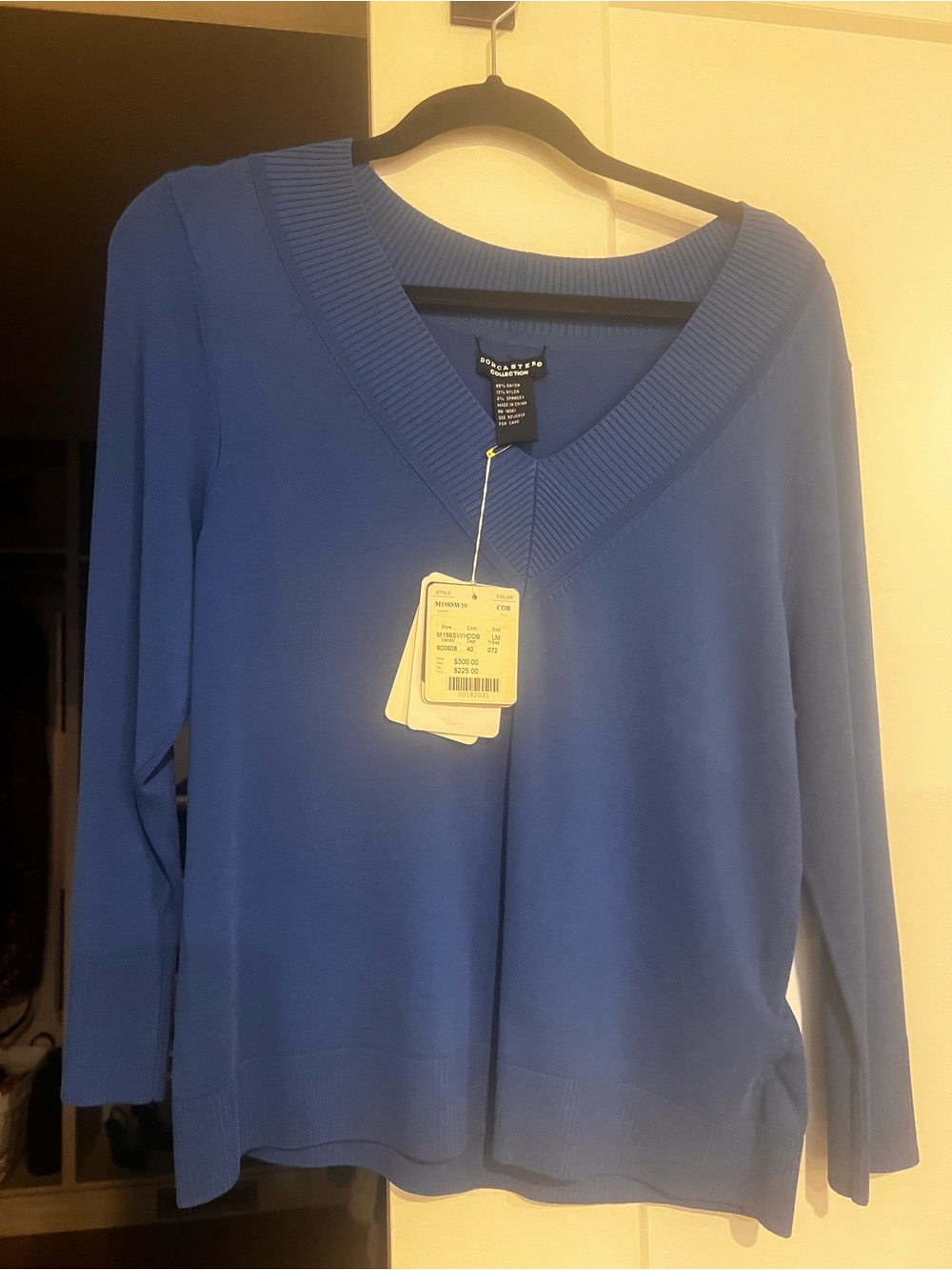 Doncaster Blue V-Neck Sweater l LM